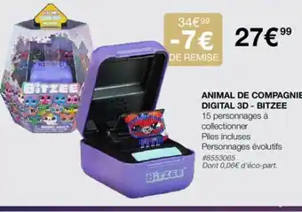 Costco ANIMAL DE COMPAGNIE DIGITAL 3D- BITZEE offre