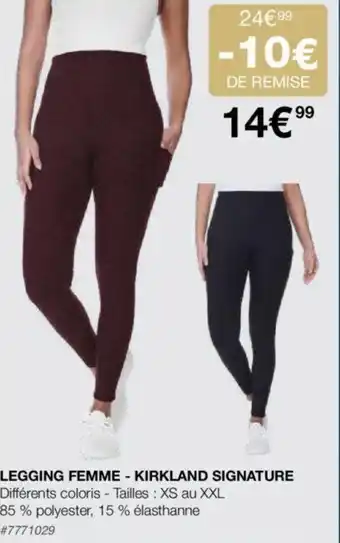 Costco LEGGING FEMME - KIRKLAND SIGNATURE offre
