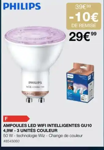 Costco AMPOULES LED WIFI INTELLIGENTES GU10 UNITÉS COULEUR offre
