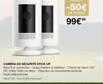 Costco CAMÉRA DE SÉCURITÉ STICK UP offre
