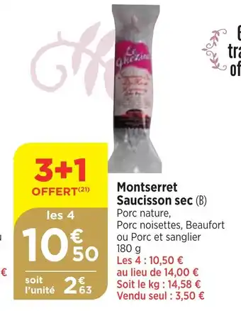 Bi1 Montserret Saucisson sec offre