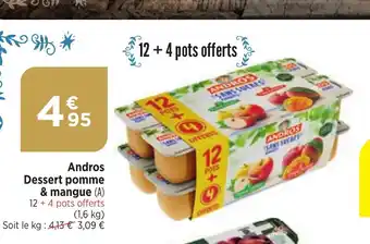 Bi1 Andros Dessert pomme & mangue offre