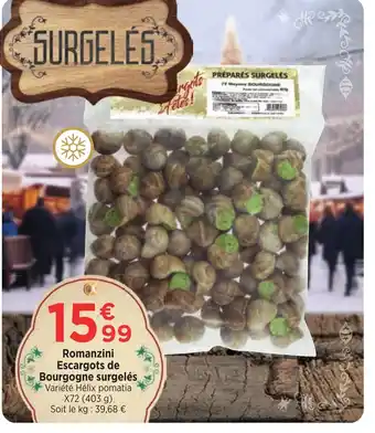 Bi1 Romanzini Escargots de Bourgogne surgelés offre