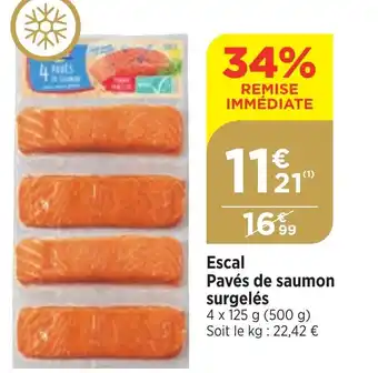 Bi1 Escal Pavés de saumon surgelés offre