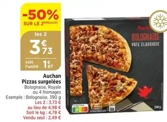 Bi1 Auchan Pizzas surgelées offre