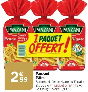 Bi1 Panzani Pâtes offre