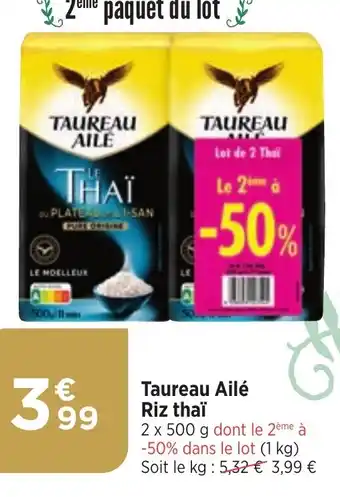 Bi1 Taureau Ailé Riz thaï offre