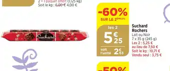 Bi1 Suchard Rochers offre