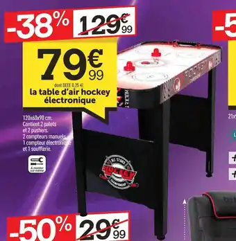 Centrakor la table d'air hockey électronique offre