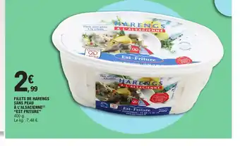 E.Leclerc FILETS DE HARENGS SANS PEAU A L'ALSACIENNE EST FRITURE offre