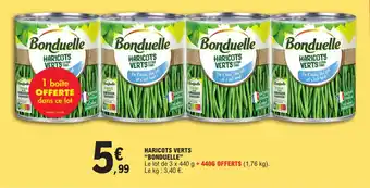 E.Leclerc HARICOTS VERTS "BONDUELLE" offre