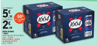 E.Leclerc BIÈRE BLONDE "1664" offre