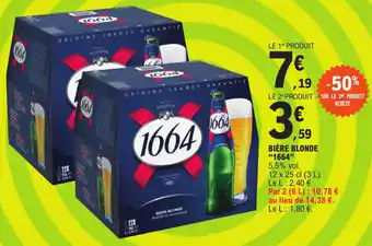 E.Leclerc BIÈRE BLONDE "1664" offre