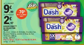 E.Leclerc LESSIVE PODS(1)(2) LA COLLECTION "DASH" offre