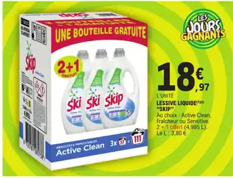 E.Leclerc LESSIVE LIQUIDE(¹)(2) "SKIP" offre