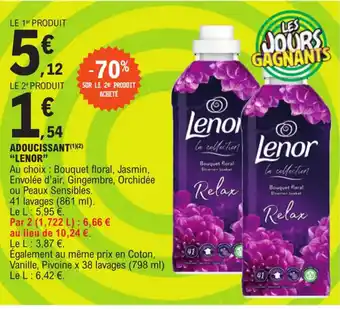 E.Leclerc ADOUCISSANT (1)(2) "LENOR" offre