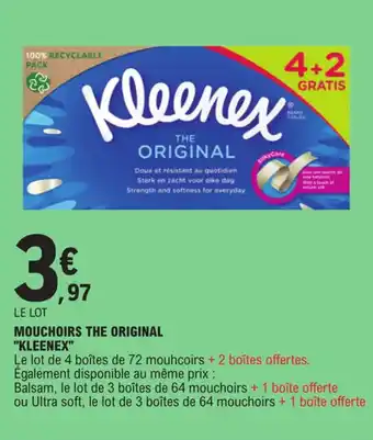 E.Leclerc MOUCHOIRS THE ORIGINAL "KLEENEX" offre