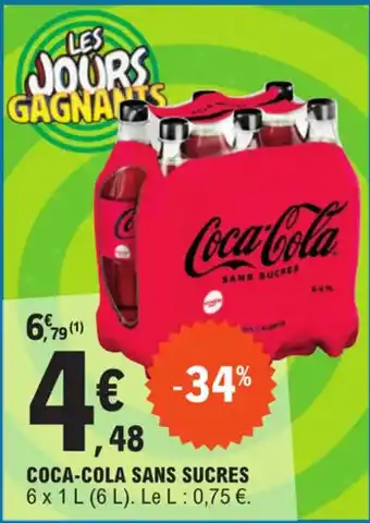 E.Leclerc COCA-COLA SANS SUCRES offre