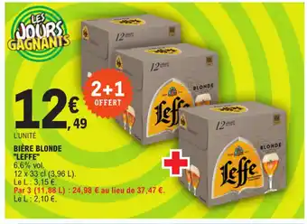E.Leclerc BIÈRE BLONDE "LEFFE" 6,6% vol. offre