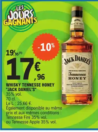 WHISKY TENNESSE HONEY "JACK DANIEL'S"