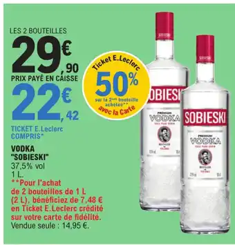 E.Leclerc VODKA "SOBIESKI" offre