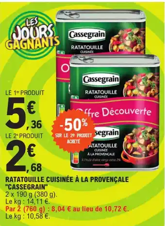 E.Leclerc RATATOUILLE CUISINÉE À LA PROVENÇALE "CASSEGRAIN" offre