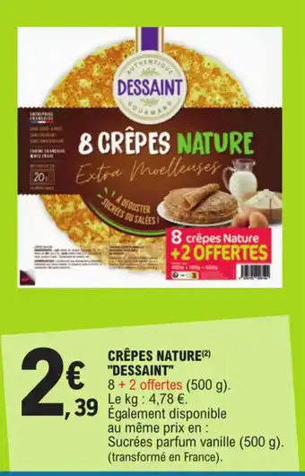 E.Leclerc CRÊPES NATURE (2) "DESSAINT" offre