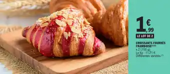 E.Leclerc CROISSANTS FOURRÉS FRAMBOISE (2)(6) offre