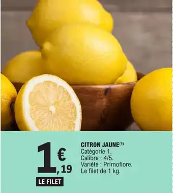 E.Leclerc CITRON JAUNE(4) offre