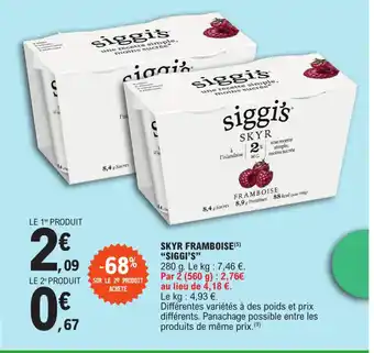 E.Leclerc SKYR FRAMBOISE (5) 280 g offre