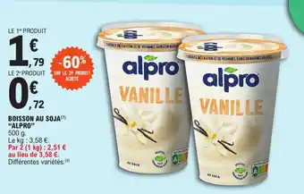 E.Leclerc BOISSON AU SOJA(7) "ALPRO" offre
