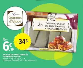 E.Leclerc PAINS AU CHOCOLAT SURGELÉS "GOURMET D'ALSACE" offre