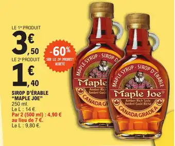 SIROP D'ÉRABLE "MAPLE JOE"
