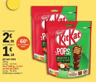 E.Leclerc KIT KAT POPS 200 g. offre