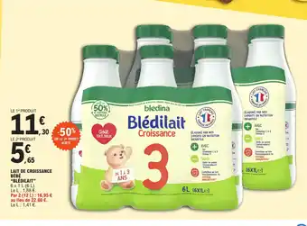 E.Leclerc LAIT DE CROISSANCE BÉBÉ "BLEDILAIT" offre