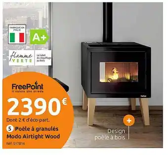 Mr Bricolage Poêle à Granulés Modo Airtight Wood Freepoint offre