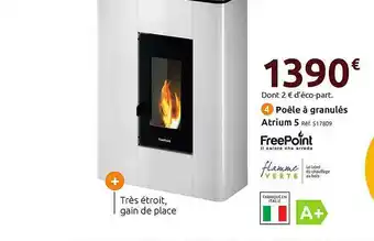 Mr Bricolage Poêle à Granulés Atrium 5 Freepoint offre