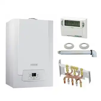 Chaudière gaz condensation mpx mi slim de dietrich 29 kw complète (dosseret + douilles + ventouse) avec thermostat filaire