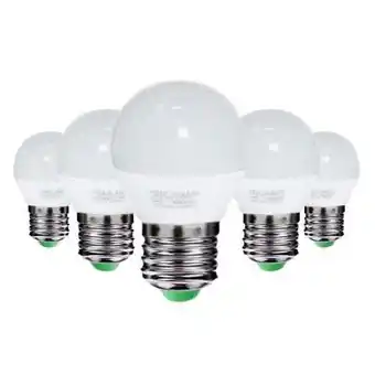 Bricomarché Ampoule led e27 6w 220v g50 220° (pack de 5) - blanc chaud 2300k - 3500k - silamp offre