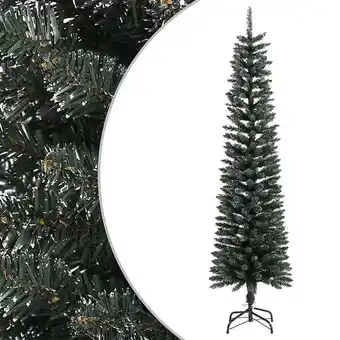 Bricorama Vidaxl sapin de noël artificiel mince avec support vert 180 cm pvc offre