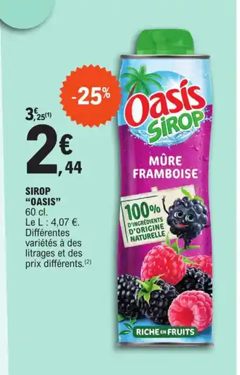 E.Leclerc SIROP "OASIS" 60 cl. offre