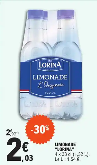 E.Leclerc LIMONADE "LORINA" offre