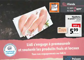 Lidl Aiguillettes De Poulet offre
