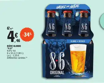E.Leclerc BIÈRE BLONDE "8.6" offre