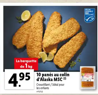 Lidl 10 Panés Au Colin d'Alaska MSC offre