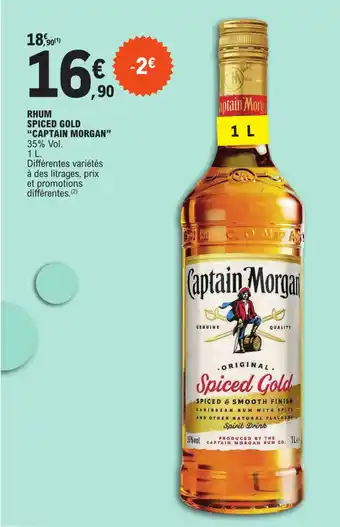 E.Leclerc RHUM SPICED GOLD "CAPTAIN MORGAN" 35% Vol. offre