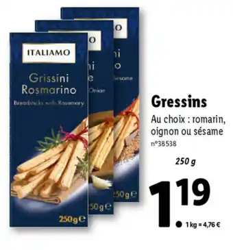 Lidl Gressins offre