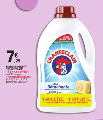 E.Leclerc LESSIVE LIQUIDE(¹)(2) "CHANTECLAIR" offre