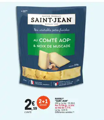 E.Leclerc RAVIOLI(4) "SAINT JEAN" offre