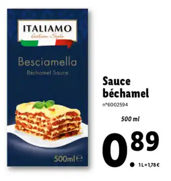 Lidl Sauce Béchamel offre